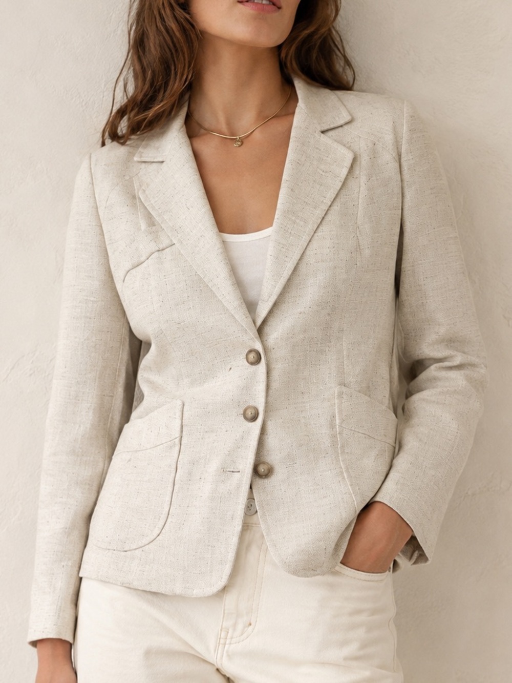 Vintage 70’s JCPenney Fashions Cream Tweed Blazer